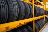 New tire warehouse room in stock There are plenty of them available to replace tires at a service center or auto repair shop. Tire warehouse for the car industry 2011209785